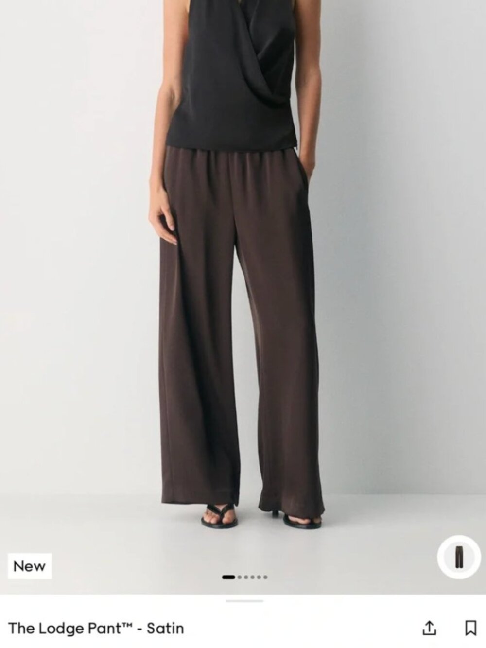 Aritzia The Lodge Pant Satin - S